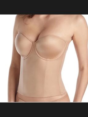 NWT Le Mystere Soiree Bustier 36DD/E Longline Corset Top Convertible Bra